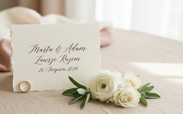 an elegant card with beautiful wedding wishes and flowers