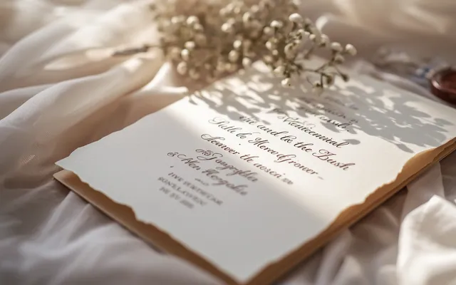 elegant invitation with a quote, beautiful typography